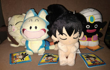 Set completo 5 peluche DRAGON BALL 2008 Banpresto Goku Karin Mr Popo Puar Giappone