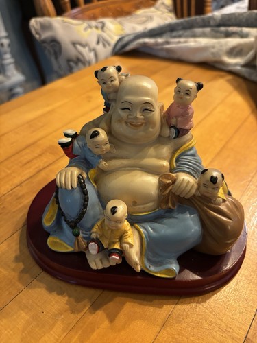 Vintage laughing buddha with - vintage,