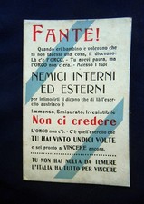 1918 rara CARTOLINA militare WW1 Franchigia Censura Propaganda "Fante !"