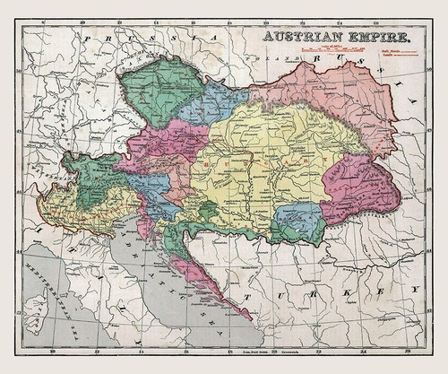 Mappa dell impero austriaco - mappa,