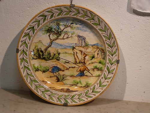 Piatto maiolica castelli - piatto,