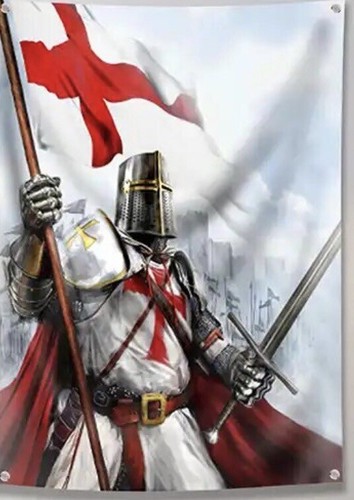 Bandiera templare crociato - templare,