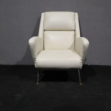 Elegante poltrona design anni 60 pelle XX secolo