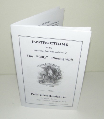 Pathe coq fonografo grammofono - pathe,