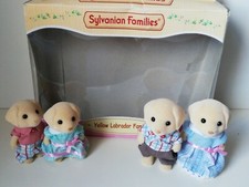 SYLVANIAN FAMILIES YELLOW LABRADOR FAMILY EPOCH 5182 FOREST CANI DOG 
