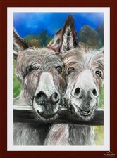 DONKEYS 'DUO' - DIPINTO FAUNA