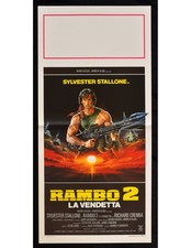 locandina RAMBO 2 LA VENDETTA Sylvester Stallone 1 edizione 1985 B317