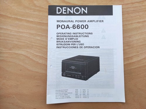 Denon poa 6600 - denon, user
