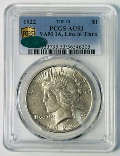 1922 dollaro della pace pcgs - della,