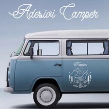 Adesivo camper frase viaggi grafica per fiancate stickers a0993