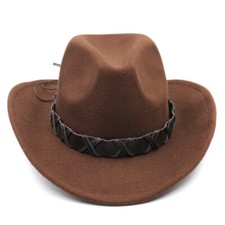 Cappello da cowgirl western cappello da cowboy con cinturino in pelle accessorio costume Halloween