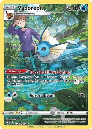 Vaporeon tg02 tg30 pokemon - tg02/tg30,