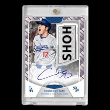 Shohei Ohtani 2025 #17 Dodgers Facsímile Auto Cartoon Art Card - Edizione Limitata