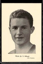 Cartolina calcio calciatore Villa A.S Milano