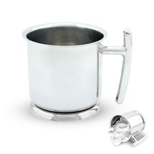 Tazza da barba in acciaio