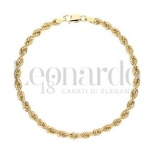 Bracciale maglia fune oro