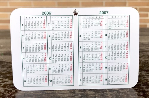 Rolex 2006 2007 calendar gmt - rolex,