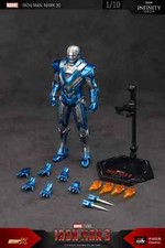 action figure Marvel IRON MAN Mark XXX MK30 Blue Steel Infinity Saga ZD Toys