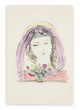 Fioravante Seibezzi (1906-1975) - Ritratto Femminile - Pastello su Serigrafia