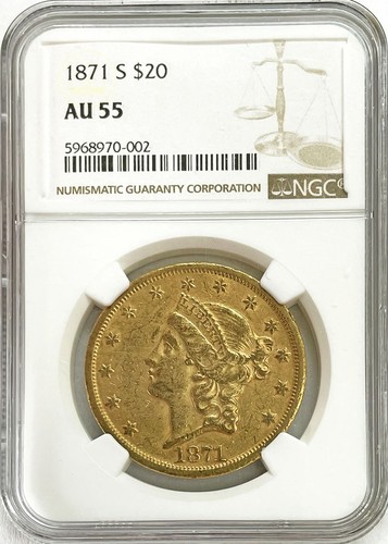 1871 oro 20 dollaro - us, $20