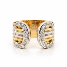 Anello Cartier doppia C con