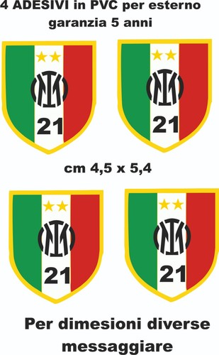 Adesivi inter scudetto 21 - inter,