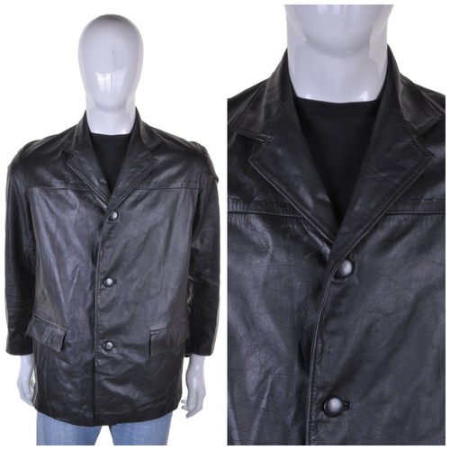 Giacca pelle nera vintage - in,