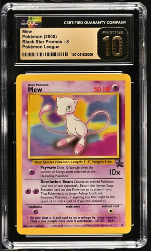 Cgc pristine mew black - cgc, 8