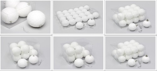 Set palline natale bianche - palline, di
