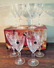 Sinfonia Set 8 Bicchieri Calici Goblet In Cristallo Piombo 24% Vino e Acqua