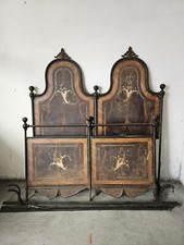 Letto matrimoniale, piazza,1,5 antico in ferro battuto