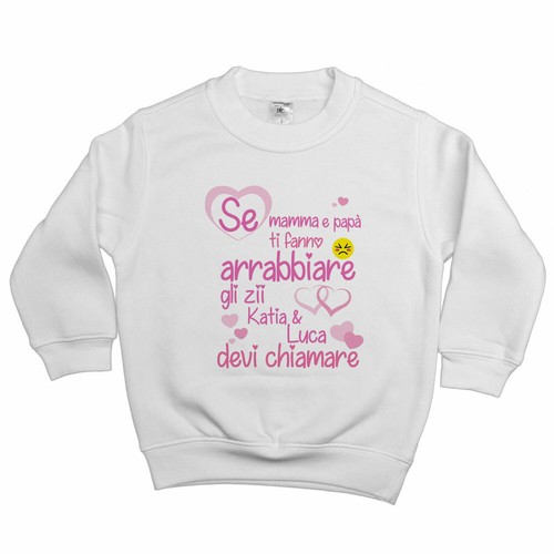 Felpa bambina personalizzata