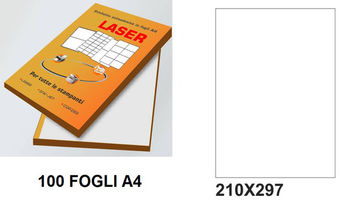 100 fogli carta adesiva - 100,