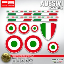 Adesivi Stickers kit BANDIERE ITALIA LOVE ITALY Moto Auto Bici Vespa 23 Pezzi !!