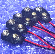 5 Connettori Clip 9V COMF per Batterie a 9 volt con Filo 150mm ( 5 pezzi )