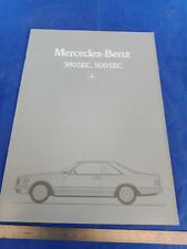 brochure depliant originale 1981 Mercedes c126 Sec 380 500 lingua inglese