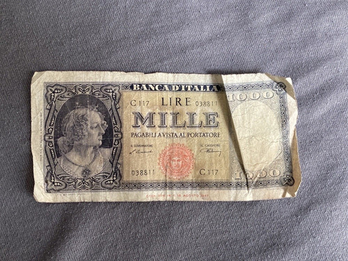 Italy banknote 1000 lire - italy, c117