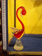 Uccello Rosso Vintage Vetro Murano