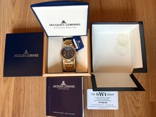 Orologio Automatico 18K/CT GP/SS Tripla Data Fasi Lunari Valjoux 7751 Scatole Documenti Nuovo