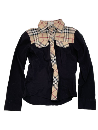 Camicia nera donna burberry - camicia,