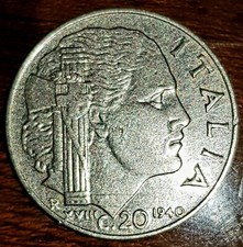 MONETA 20 CENTESIMI 1940 LIRE