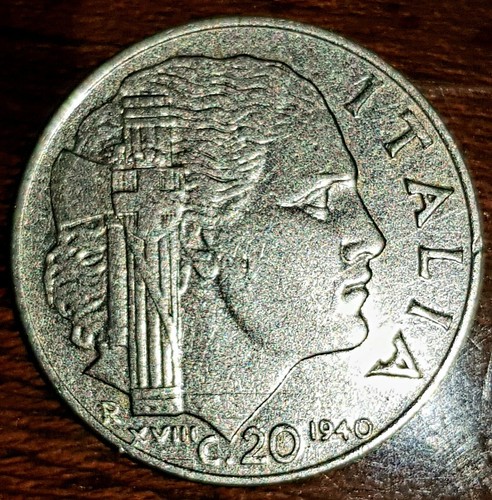 Moneta centesimi 1940 - 1940, lire
