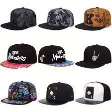 Berretto da baseball snapback flat peak uomo donna hip hop rap sport cappello UK