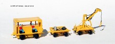 Spectrum H0 16946 - Set MoW: Speeder (pwd), con gru e carrello da lavoro, NUOVO & IMBALLO ORIGINALE