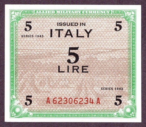 Italia banconota lire 1943 - italia, 5