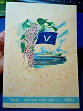 " SITMAR " SOCIETA' TRASPORTI MARITTIMI GENOVA T.V. CASTEL FELICE - NAVE - MENU'