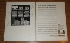 Rara Pubblicità Vintage REVOX