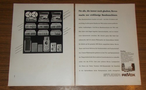 Rara pubblicità vintage revox - rara,