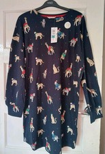 Pigiama M&S RRP £18 Natale Famiglia Animali Marina Camicia da Notte Taglia M Nuovo con etichette