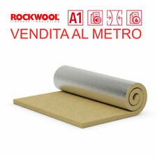 Lana di roccia Rockwool 1x1,2 metri Feltro Alluminio sp. 5cm per Canne Fumarie 